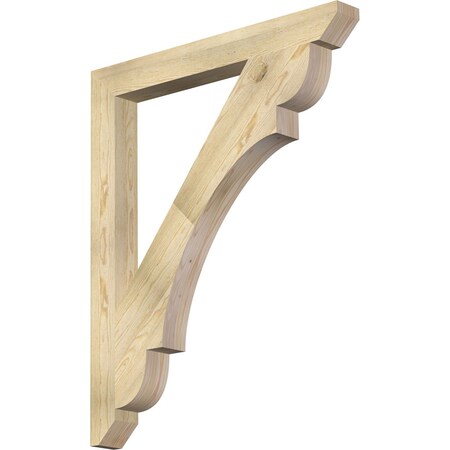 Ekena Millwork Olympic Slat Rough Sawn Bracket, Douglas Fir, 4"W x 38"D x 46"H BKT04X38X46OLY06RDF